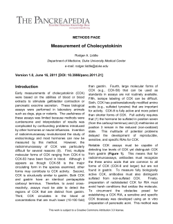 Measurement of Cholecystokinin