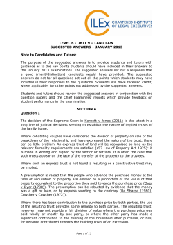 Jan 2013 Land Law