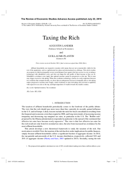 Taxing the Rich