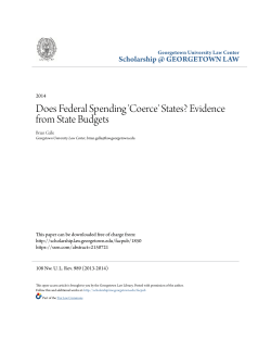 Does Federal Spending `Coerce` States?