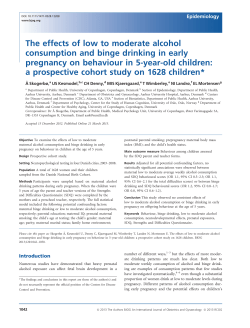 The effects of low to moderate alcohol consumption and binge