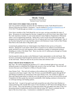 trail talk - Dickinson County Trails