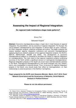 (How) do regional interdependence networks evolve?
