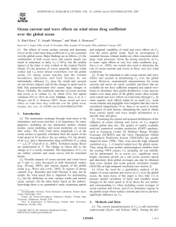 Ocean current and wave effects on wind stress drag coefficient over