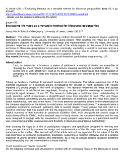 Evaluating life maps as a versatile method for