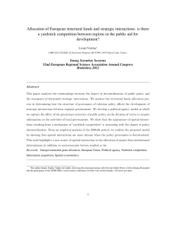 Allocation of European structural funds and strategic interactions: is