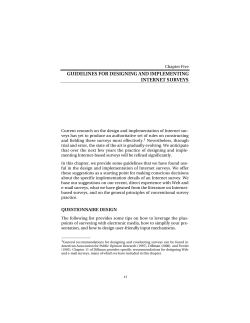 guidelines for designing and implementing internet surveys