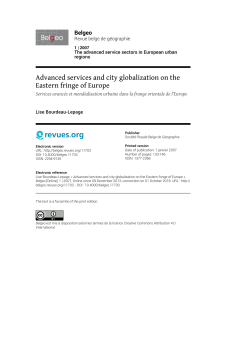 Advanced services and city globalization on the Eastern