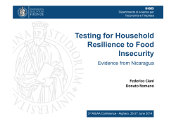 Testing for Household Resilience to Food Insecurity