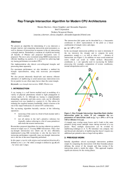 Ray-Triangle Intersection Algorithm for Modern CPU