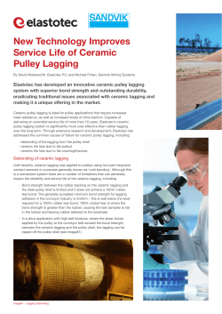 New Technology Improves Service Life of Ceramic Pulley Lagging