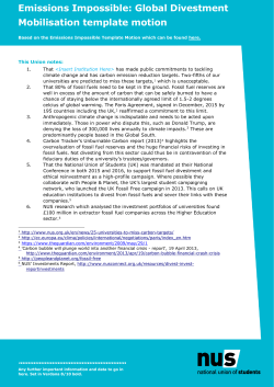 Emissions Impossible: Global Divestment Mobilisation template motion
