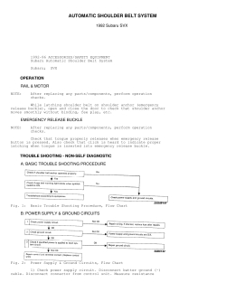 Automatic Shoulder Belt System