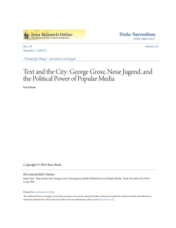 Text and the City: George Grosz, Neue Jugend