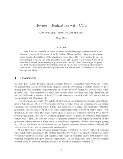 Review: Realization with CCG