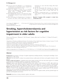 Smoking, hypercholesterolaemia and hypertension as risk factors for