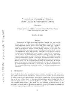 A case study of conspiracy theories about Charlie Hebdo terrorist