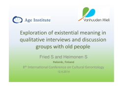 Exploration of existential meaning in qualitative interviews and