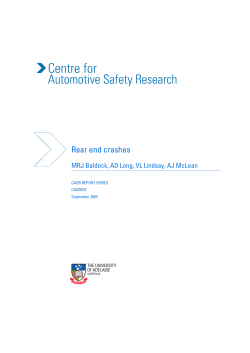 Rear end crashes - Centre for Automotive Safety Research