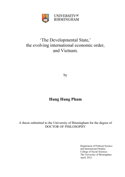The Developmental State - eTheses Repository