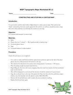 MiSP Topographic Maps Worksheet #2 L2