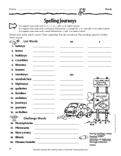Spelling Journeys