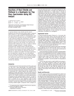 Reactions of Vinyl Chloride and Methanol in a Quadrupole Ion Trap