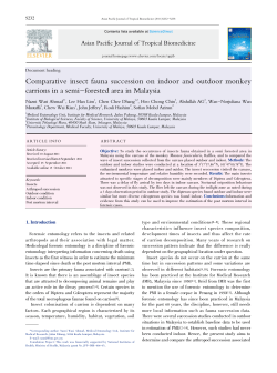 Comparative insect fauna succession on indoor and outdoor