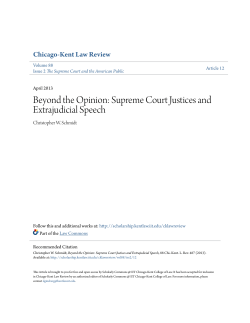 Beyond the Opinion: Supreme Court Justices and Extrajudicial Speech