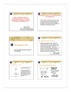 Competitive Edge and Technological Advances: New Technologies