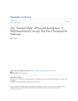 "Transient Rule" of Personal Jurisdiction