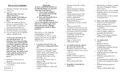 examination of conscience - Holy Redeemer Catholic Church