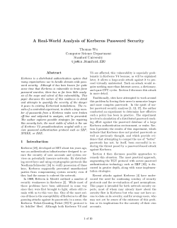 A Real-World Analysis of Kerberos Password Security