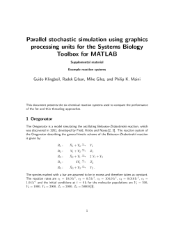 Parallel stochastic simulation using graphics processing units for the