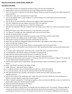 Milestones STUDY GUIDE &ndash; SOCIAL STUDIES