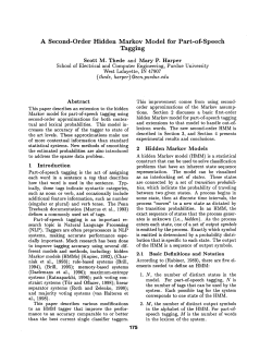 A Second-Order Hidden Markov Model for Part-of