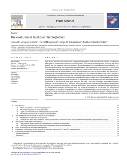 The evolution of land plant hemoglobins