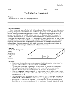 The Rutherford Experiment