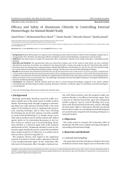 Efficacy and Safety of Aluminum Chloride in Controlling External