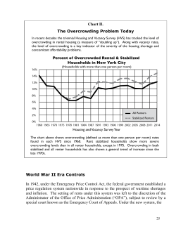 Chart II The Overcrowding Problem Today
