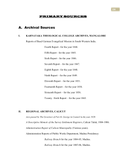 A. Archival Sources