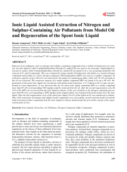 Ionic Liquid Assisted Extraction of Nitrogen and Sulphur