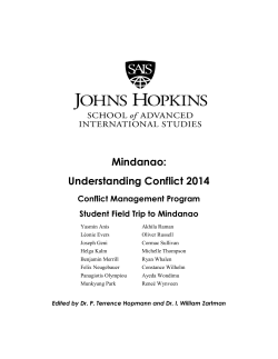 Mindanao: Understanding Conflict 2014