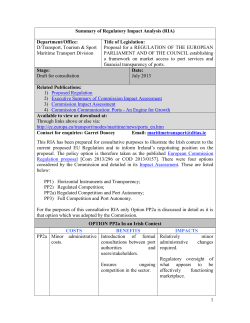 RIA - Department of Transport Tourism and Sport
