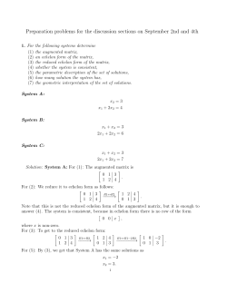 Preparation problems for the discussion sections