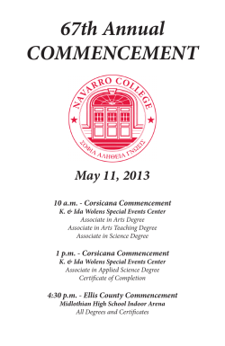 67th Annual COMMENCEMENT