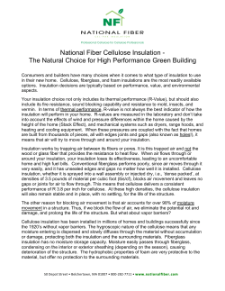 National Fiber Cellulose Insulation