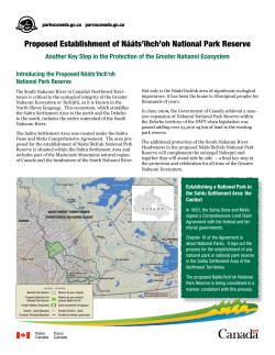 Proposed Establishment of N&aacute;&aacute;ts`ihch`oh National