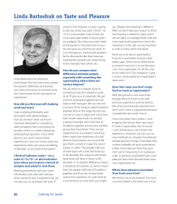 Linda Bartoshuk on Taste and Pleasure (Interview)