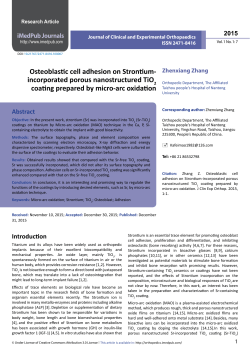 Osteoblastic cell adhesion on Strontium